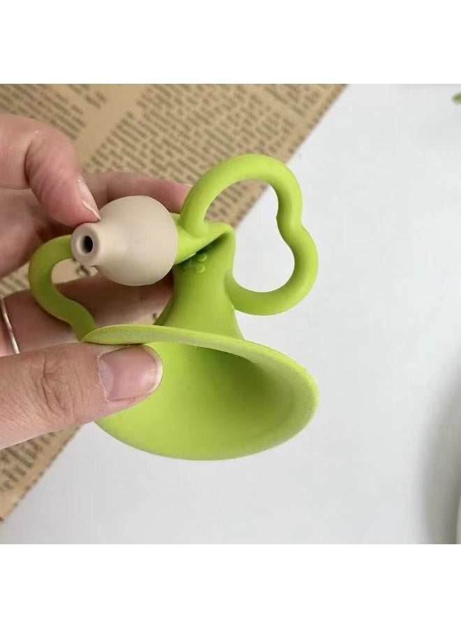 Food grade silicone baby trumpet can be blown and chewed children's toy 6-12 months baby whistle musical instrument - Image 2