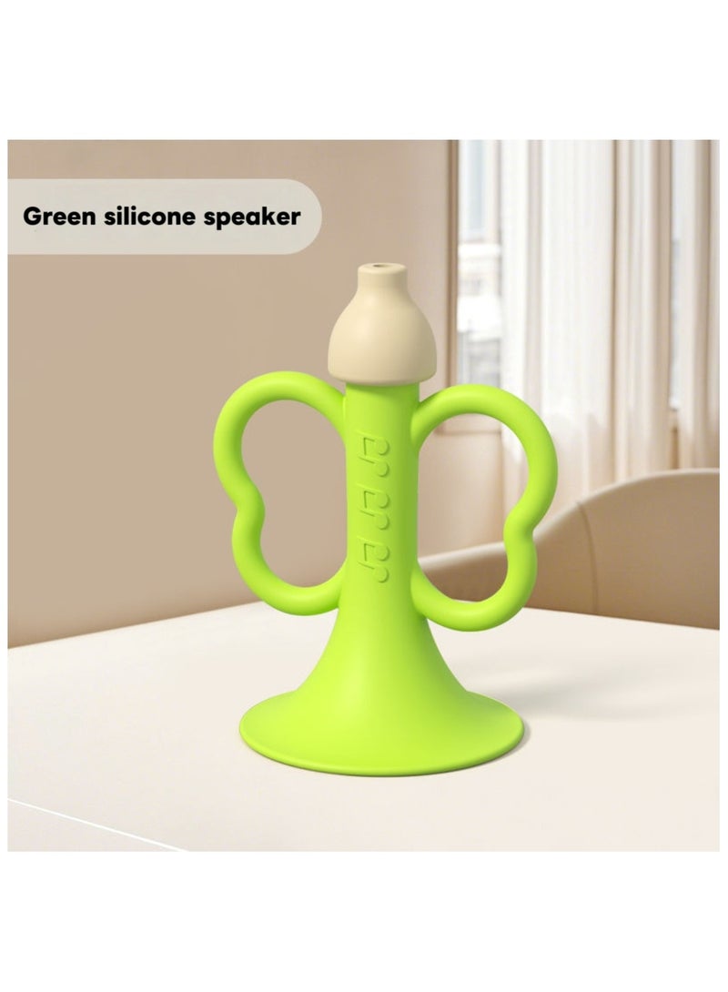 Food grade silicone baby trumpet can be blown and chewed children's toy 6-12 months baby whistle musical instrument - Image 1