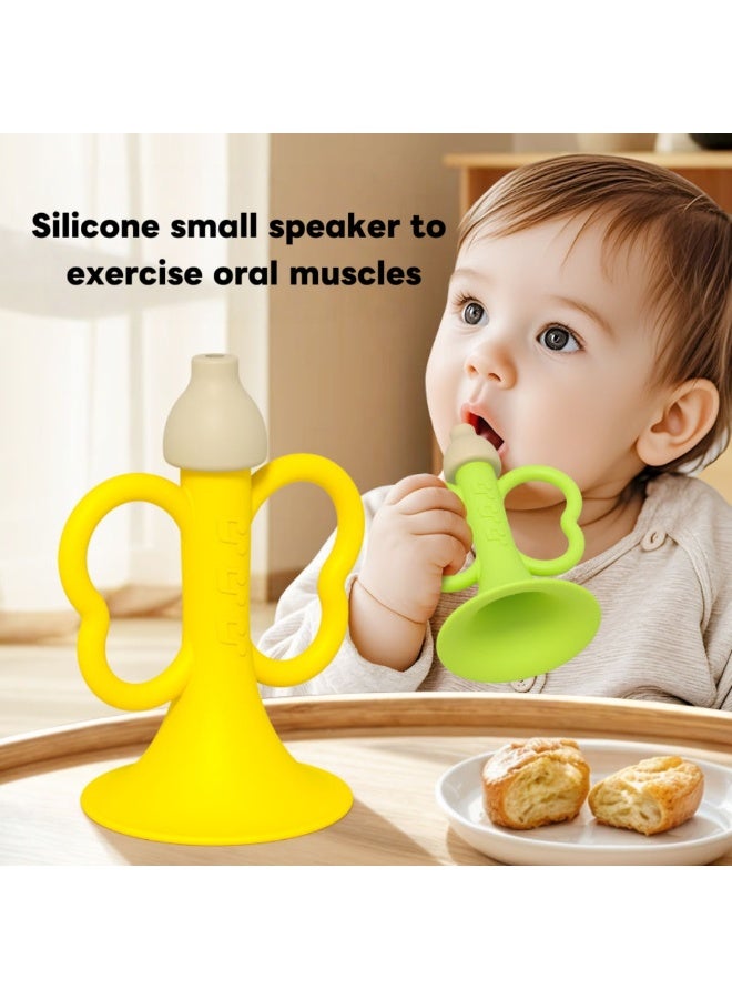 Food grade silicone baby trumpet can be blown and chewed children's toy 6-12 months baby whistle musical instrument - Image 3