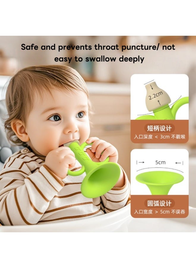 Food grade silicone baby trumpet can be blown and chewed children's toy 6-12 months baby whistle musical instrument - Image 4