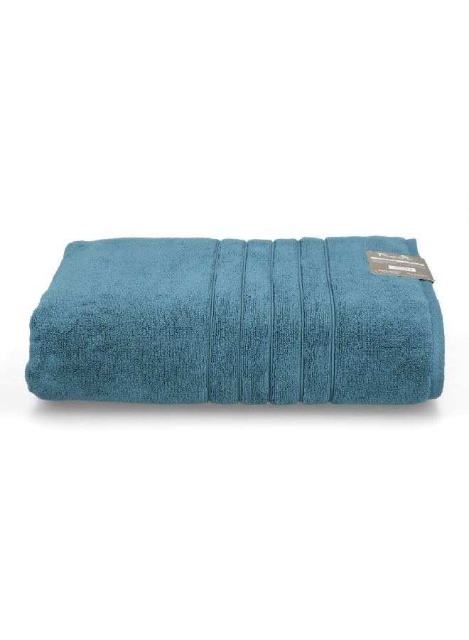 REVE Borabora Luxurious Highly Absorbent Cotton Bath Sheet Blue 100 x 180 cm  - Image 2