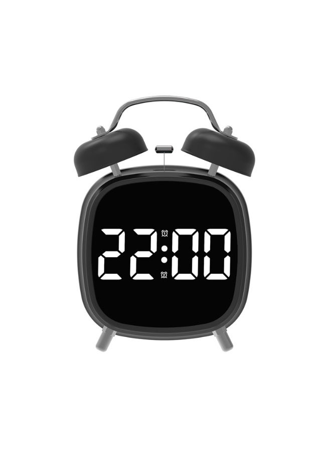 Classic Dual Bell Electronic Clock, Digital Alarm Clock for Heavy Sleepers, Easy-to-Read Large Display, Durable Plastic Design, Suitable for Bedroom and Home Office, Fashionable Modern Style - Image 1
