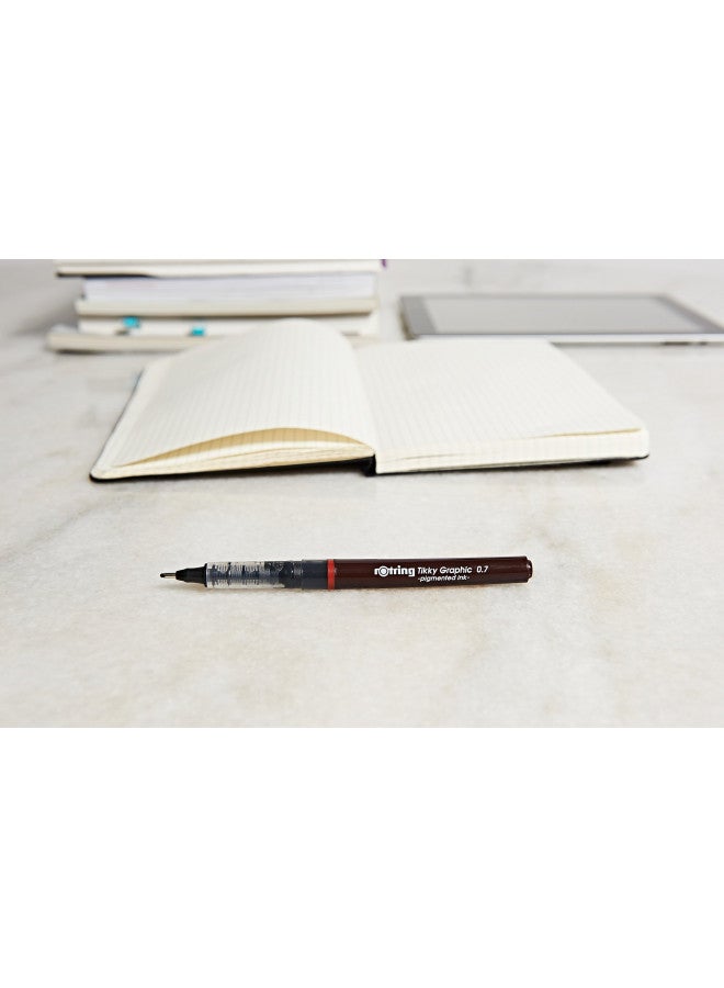 Rotring Tikky Fine Liner Fiber Tip Graphic Pen, 0.3 mm, Black Ink (1904753) - Image 3