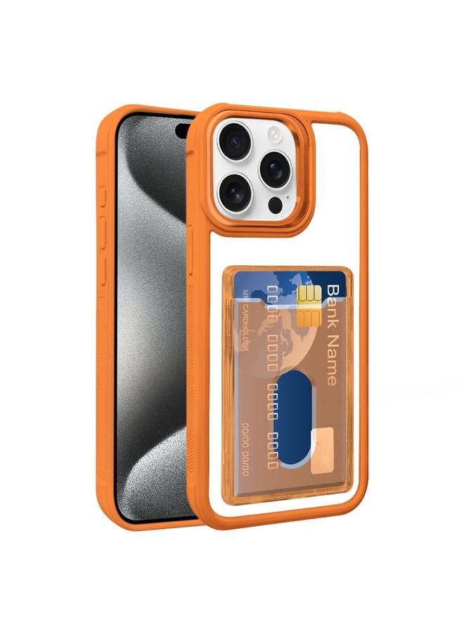 اس-توب جراب لهاتف iPhone 15 Pro Max مصنوع من مادة TPU الهجينة المصنوعة من الأكريليك المطلي بالكهرباء مع حقيبة بطاقات - Image 1