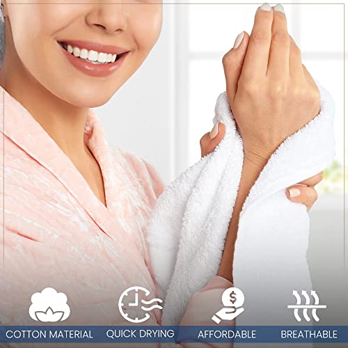KAHAF COLLECTION مجموعة كاهف 24 قطعة من مناشف الوجه | متعددة الألوان 100% قطن فائقة الامتصاص لمناشف الوجه | مناشف ناعمة سريعة الجفاف للحمام، السبا، الصالة الرياضية، الأطفال والسفر (24 قطعة (12x12)) - Image 4