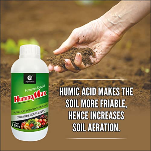 OrganicDews Humic Acid Fertilizer Based Bio Stimulant Concentrate for Plants 1 litre with Measuring Cup 25 ml - Plant Growth Enhancer, Soil Conditioner for Indoor and Outdoor Plants - Image 2