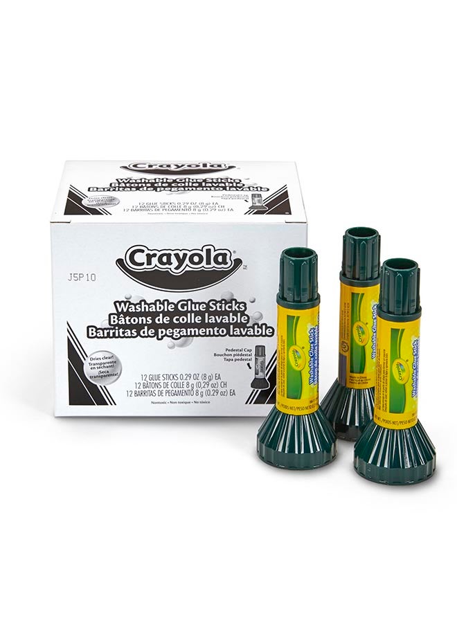 Crayola أقلام الغراء القابلة للغسل؛ أدوات فنية؛ 12 قطعة؛ رائعة للفصل الدراسي - Image 1