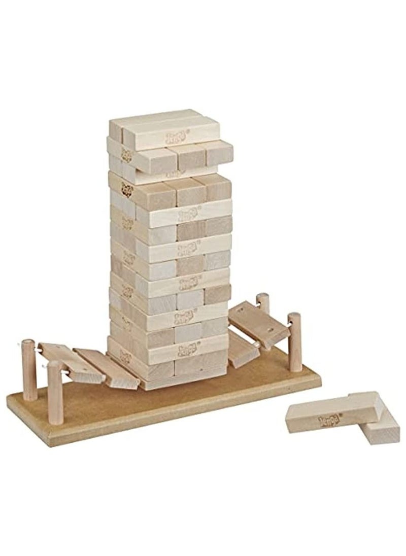 Jenga Bridge Wooden Block Stacking Tumbling Tower Game for Kids Ages 8 and Up, 1 or More Players