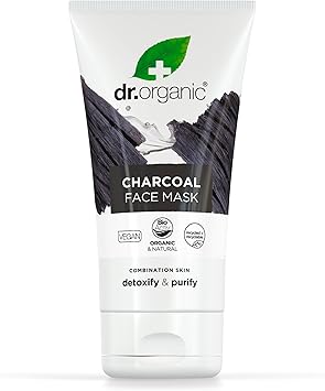 dr.organic Dr Organic Charcoal Face Mask Cleansing For Acne Clearing Skin Oily Problem Skin Natural Vegan CrueltyFree Paraben SLSFree Recycled Recyclable Organic 125ml Packaging may vary - Image 1