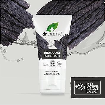 dr.organic Dr Organic Charcoal Face Mask Cleansing For Acne Clearing Skin Oily Problem Skin Natural Vegan CrueltyFree Paraben SLSFree Recycled Recyclable Organic 125ml Packaging may vary - Image 5