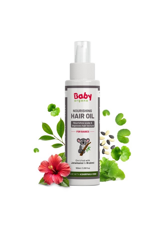 BabyOrgano Ayurvedic Nourishing Hair Oil For Babies & Kids | Best Baby Hair Oil For Hair Growth | Natural Hair Oil For Kids 0-3 Years | Ayurvedic Hair Oil For Kids | Soothes Cradle Cap - 100Ml - Image 1