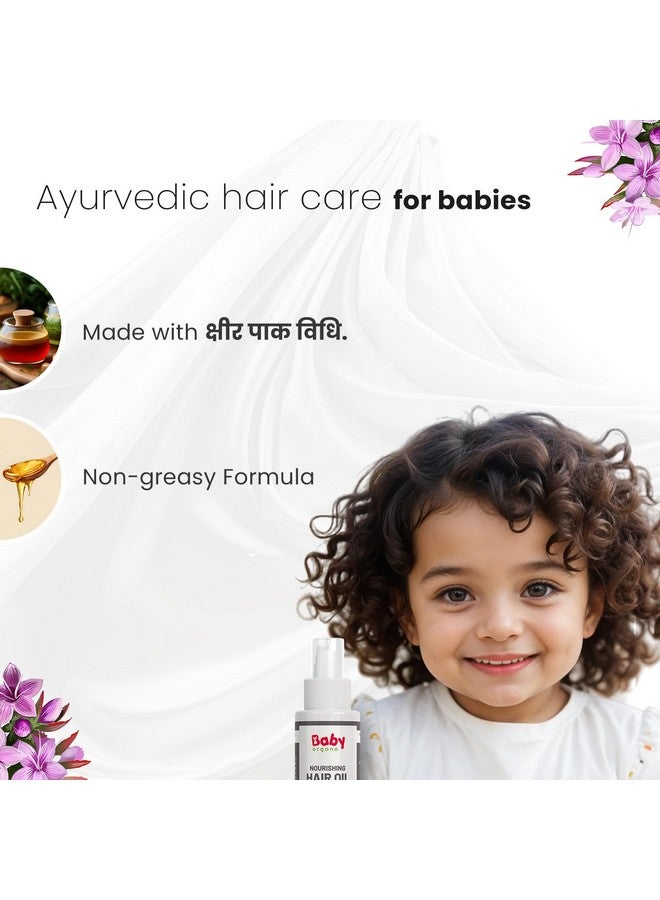BabyOrgano Ayurvedic Nourishing Hair Oil For Babies & Kids | Best Baby Hair Oil For Hair Growth | Natural Hair Oil For Kids 0-3 Years | Ayurvedic Hair Oil For Kids | Soothes Cradle Cap - 100Ml - Image 4