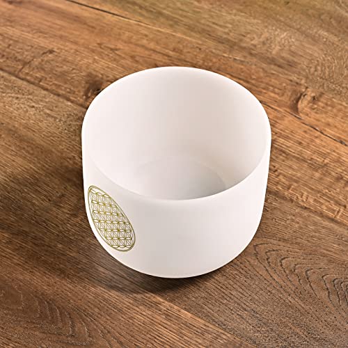 CVNC 528HZ C Note 8 Inch Flower Of Life Crystal Singing Bowl Meditation Sound Bath Sound Healing Chakra Singing Bowl - Image 4