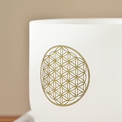 CVNC 528HZ C Note 8 Inch Flower Of Life Crystal Singing Bowl Meditation Sound Bath Sound Healing Chakra Singing Bowl - Image 2