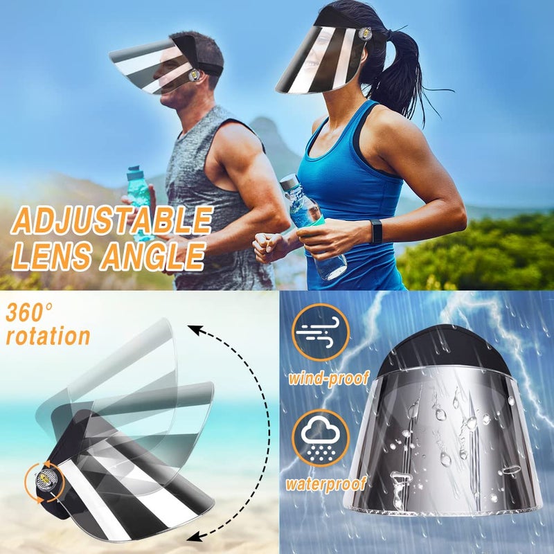 WAYCOM Sun Cap-360° Rotation Sun Visor Hat UV Protection Hat-Sport Cap UPF 50+ for Hiking Golf Tennis Beach Camping Outdoors for Men and Women - Image 5