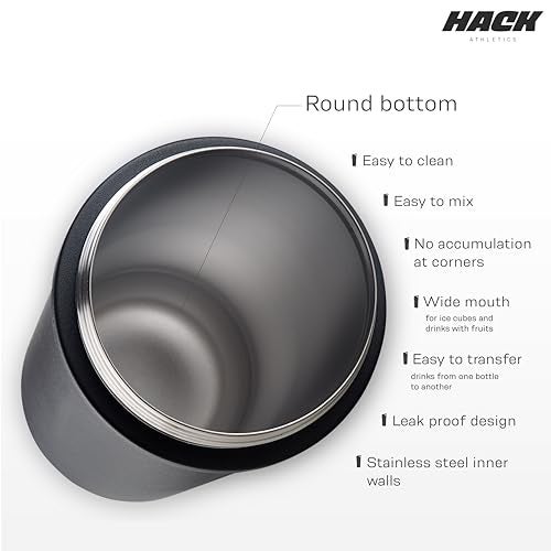 Hack Athletics Premium Stainless Steel Insulated Shaker Bottles for Gym, Protein Shaker, Pre Workout Bottle, Water Bottle for Men and Women, BPA Free Material 100% Leakproof | 709ML (Green) - Image 4