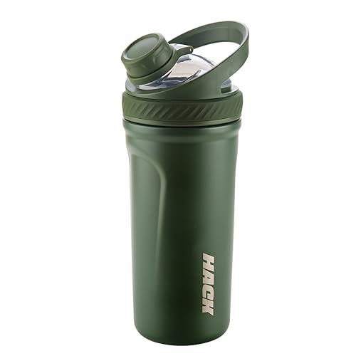 Hack Athletics Premium Stainless Steel Insulated Shaker Bottles for Gym, Protein Shaker, Pre Workout Bottle, Water Bottle for Men and Women, BPA Free Material 100% Leakproof | 709ML (Green) - Image 1