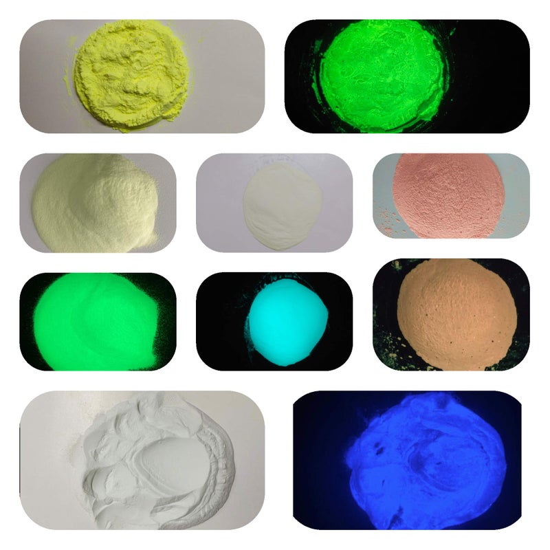JASH Glow Paint Powders multicolours(Orange,Green,Blue,Voilet,Yellow) Each 10gm(Total 50gm) - Image 1