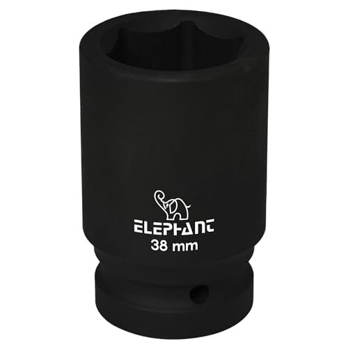 Elephant Metal 1 Inch Square Drive STD Impact Socket 6-Point 38 mm Size 90 mm Length - Image 2