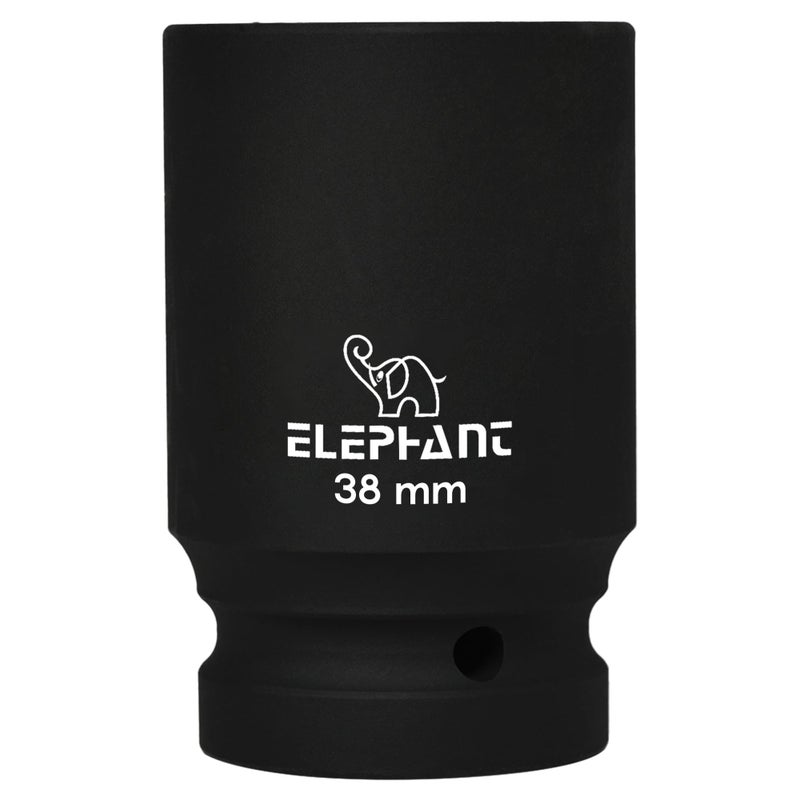 Elephant Metal 1 Inch Square Drive STD Impact Socket 6-Point 38 mm Size 90 mm Length - Image 3