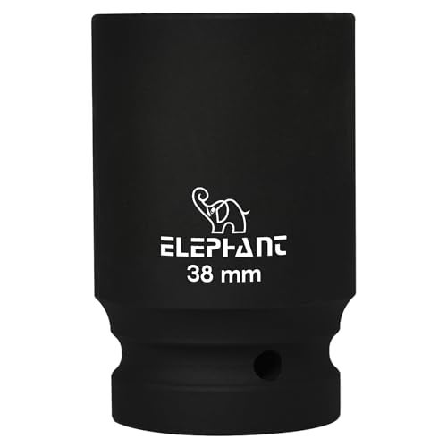 Elephant Metal 1 Inch Square Drive STD Impact Socket 6-Point 38 mm Size 90 mm Length - Image 1