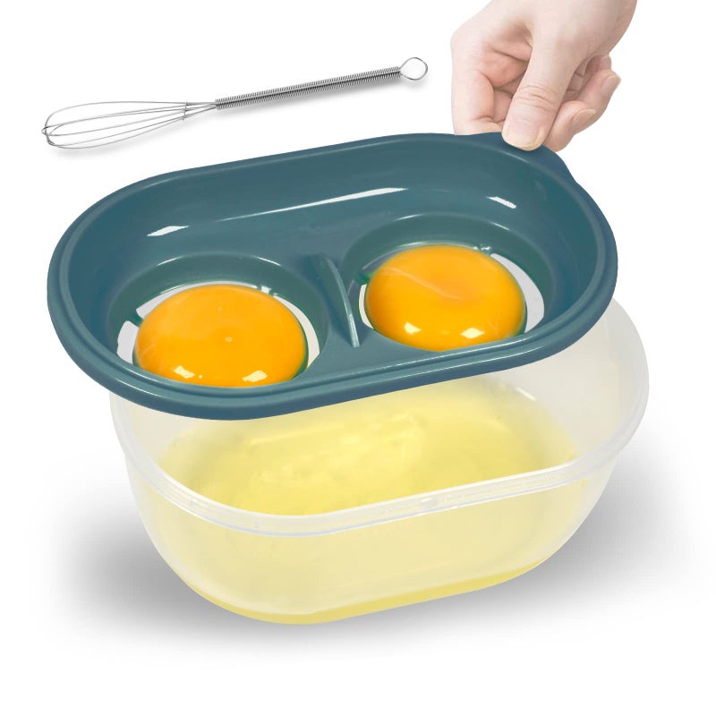 MTFATBEST Egg White Separator with Egg Beater, Egg Separator for Raw Egg, Egg White Filter Storage Box Food Grade Level Kitchen Gadgets Egg Separator for Kitchen Cooking - Image 1