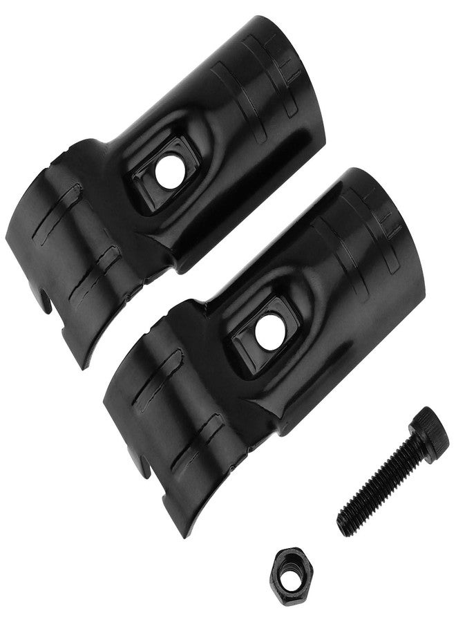 JAPCHET 20 Sets OD 1.1 Inch Black Fence End Rail T Clamp, Tee Chain Link Fence End Rails Clamps with Bolts & Nuts, Panel T Clamp for 28mm OD Pipe - Image 4