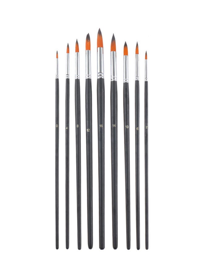 NIBEMINENT 9-Piece Artist Professional Paint Brushes Set Multicolour - Image 1