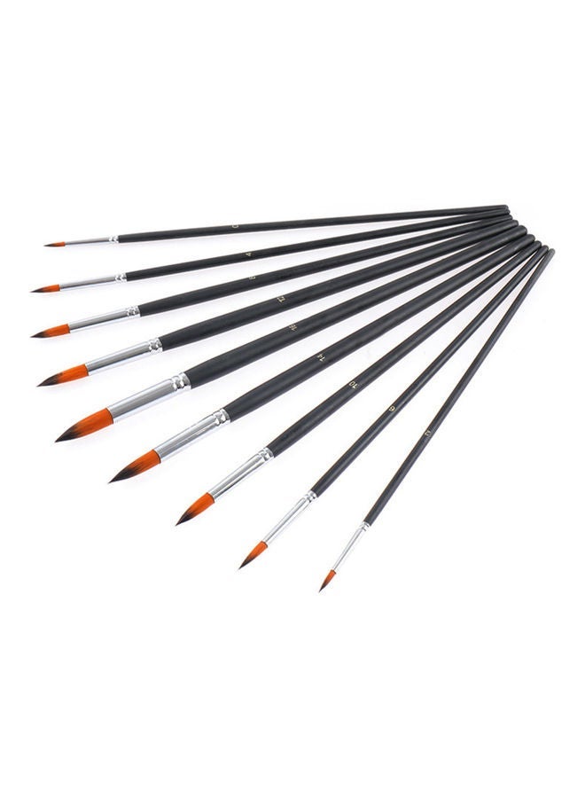 NIBEMINENT 9-Piece Artist Professional Paint Brushes Set Multicolour - Image 4