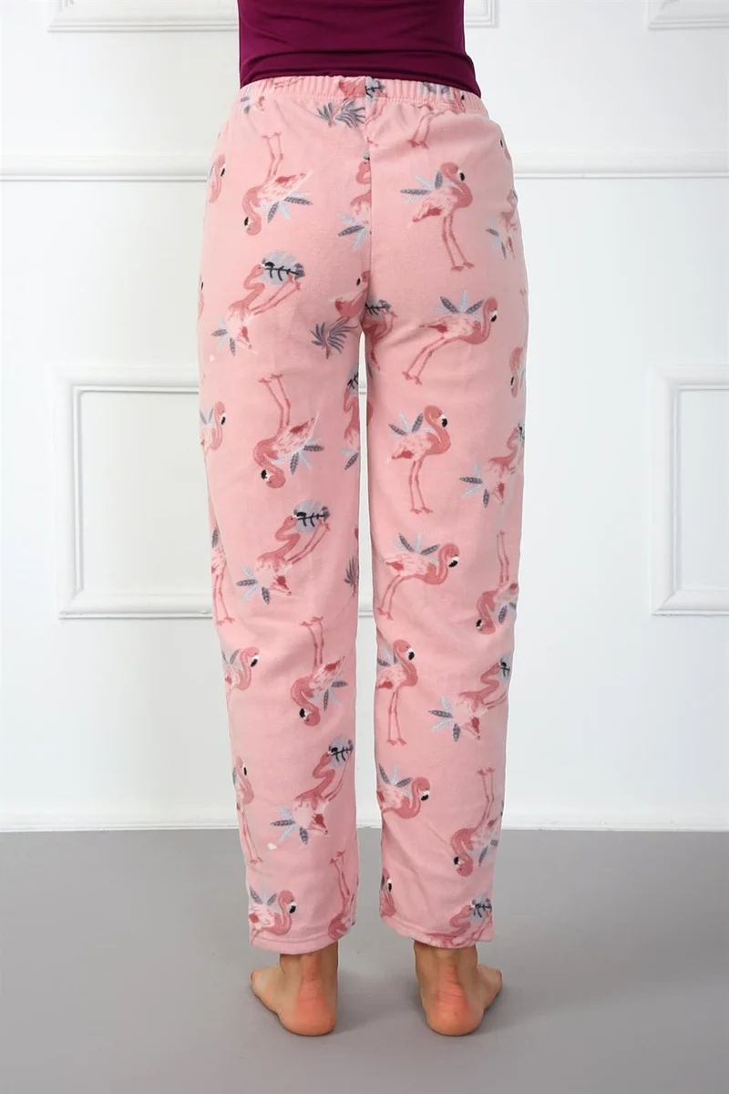 Akbeniz Women's Welsoft Fleece Single Bottom Pajamas 210044
