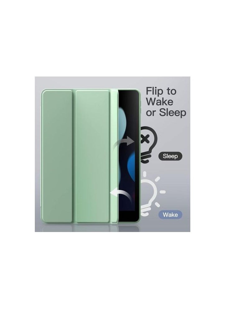EVO Case Compatible with iPad(2021/2020/2019), Full Body Protective with Pencil Holder, Clear Case Designed for iPad 10.2 Inch, Auto Sleep or Wake Cover, Mint Green  - Image 2