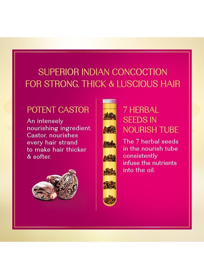 Herbsindia Castor And 7 Herbal Seeds Hair Oil With Nourish Tube 280ml - Image 3