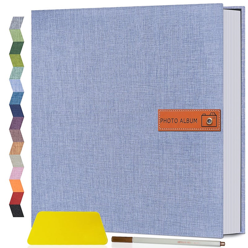 Popotop Large Photo Album Self Adhesive 4x6 5x7 8x10 Scrapbook Album DIY Picture Book Gifts for Mom Family Baby and Wedding with Metal Pen and Plastic Board - Image 1