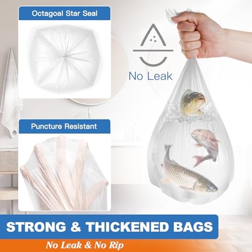 Charmount 3 Gallon Small Trash Bags, 104 Count – Unscented Clear Mini Garbage Bags for Bathroom, Office, Kitchen, 15L Wastebasket Liners - Image 4