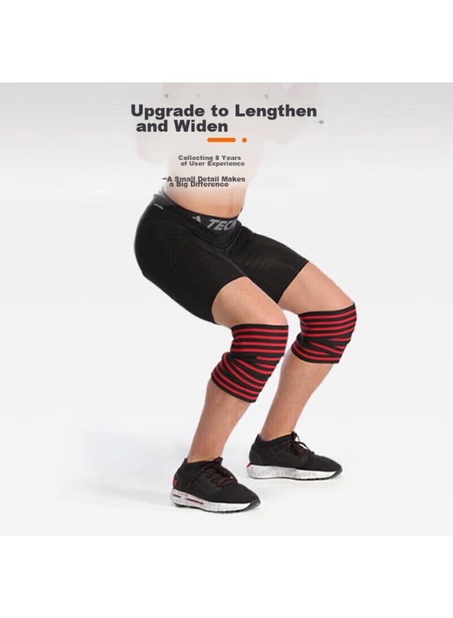 Tmt Fitness Squat Knee Brace, Sports Joint Elastic Band, Sports Protective Gear, Men's And Women's Deadlift Leg Strap, Meniscus Support, Red - Image 3