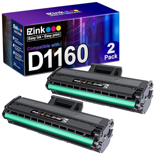 E-Z Ink خراطيش حبر E-Z Ink المتوافقة بديل لخراطيش حبر Dell B1160 لاستخدامها مع طابعات الليزر أحادية اللون Dell B1160 B1160w B1163w B1165nfw (2 أسود، YK1PM 331-7335 HF44N HF442) - Image 1