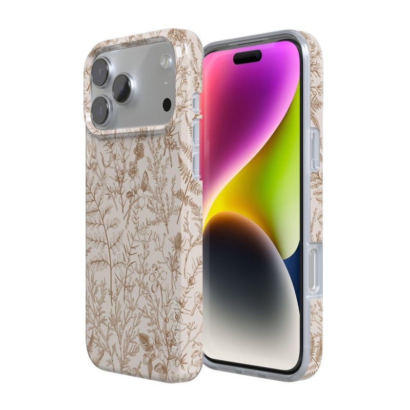 Casely iPhone 17 Pro Max Case | Beige Garden | Neutral Floral | Compatible with MagSafe | Classic Ultra Slim Design - Image 2