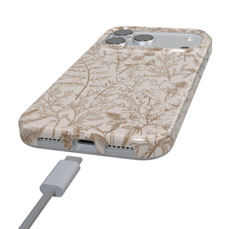 Casely iPhone 17 Pro Max Case | Beige Garden | Neutral Floral | Compatible with MagSafe | Classic Ultra Slim Design - Image 4