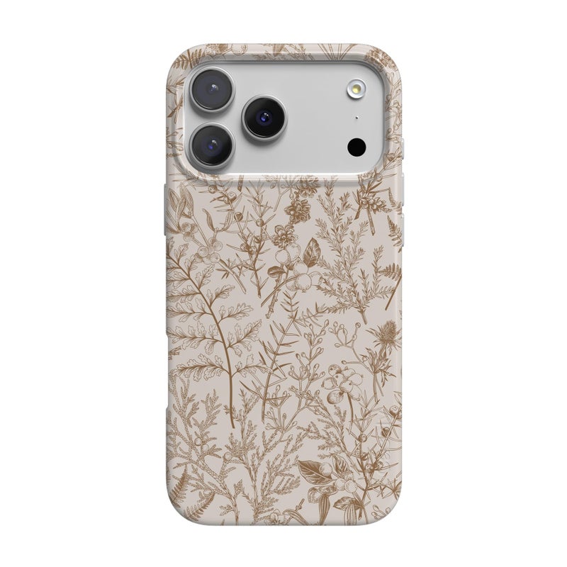 Casely iPhone 17 Pro Max Case | Beige Garden | Neutral Floral | Compatible with MagSafe | Classic Ultra Slim Design - Image 1