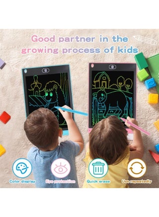 8.5-inch LCD writing tablet with a colorful erasable screen—perfect for drawing, doodling, writing, and learning. Lightweight, eco-friendly, and ideal for kids and adults.Black - view 3
