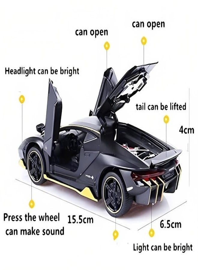 Arthasya Model 1:24 Lamborgini Model Alloy Metal Pull Back Die-cast Car Openable Doors with Sound and Light Vehicle Car Toy for Kids - Multicolor - Image 2