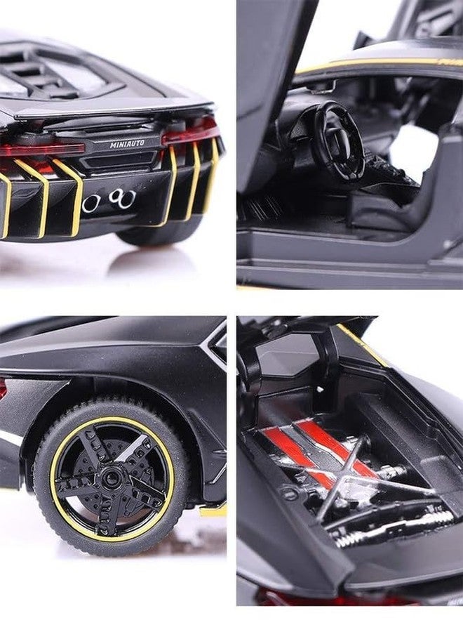 Arthasya Model 1:24 Lamborgini Model Alloy Metal Pull Back Die-cast Car Openable Doors with Sound and Light Vehicle Car Toy for Kids - Multicolor - Image 4