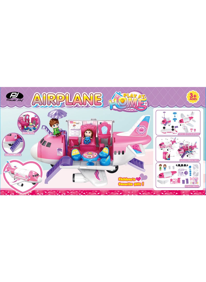 Power Joy Power Joy Playhome Airplane Playset With 2 Dolls | Toy Vehicle | Gift for Kids  - Image 3