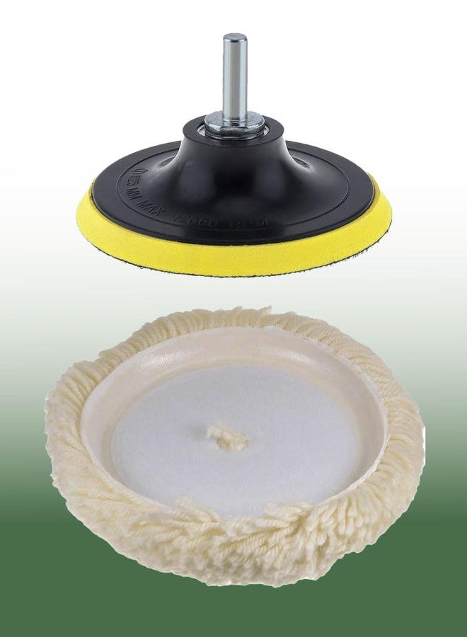 MLD Backer Pad 5-Inch Hook and Loop Backing Pads,M10 Drill Adapter,with Twist Wool Pads for Polishing KQCP-1010 (5inch,M10 Plastic) Pack of -1 - Image 1