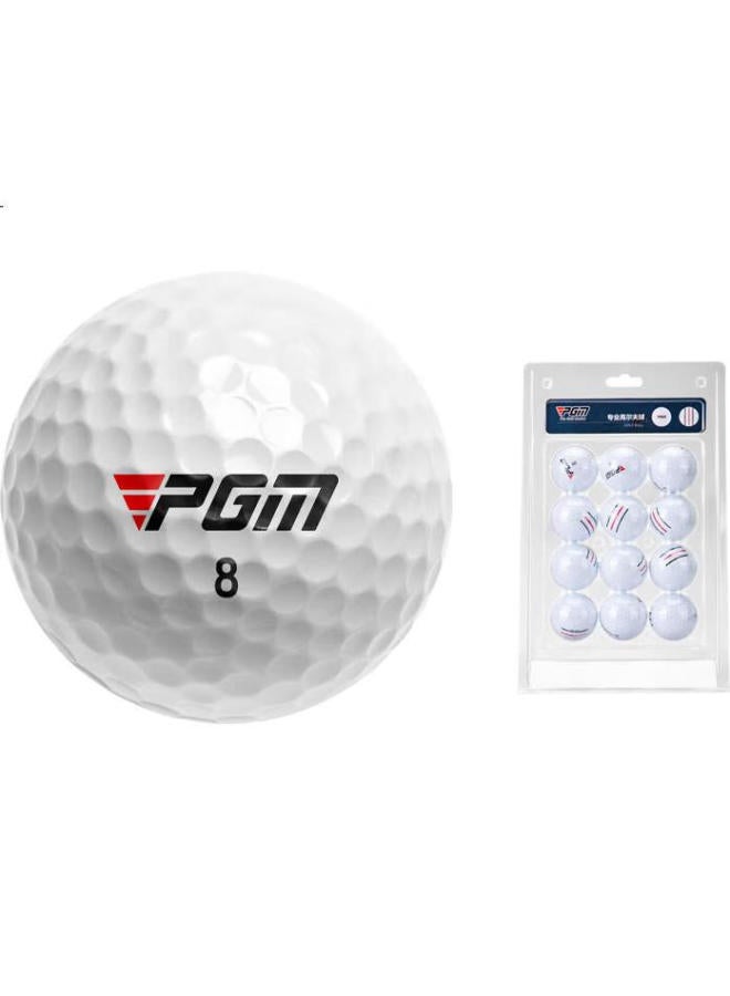 Pgm Golf Three-Layer Competition Balls, Tpu Three-Line Balls, Soft Feel, Backspin, High Control, 12 Balls/1 Box - Image 2
