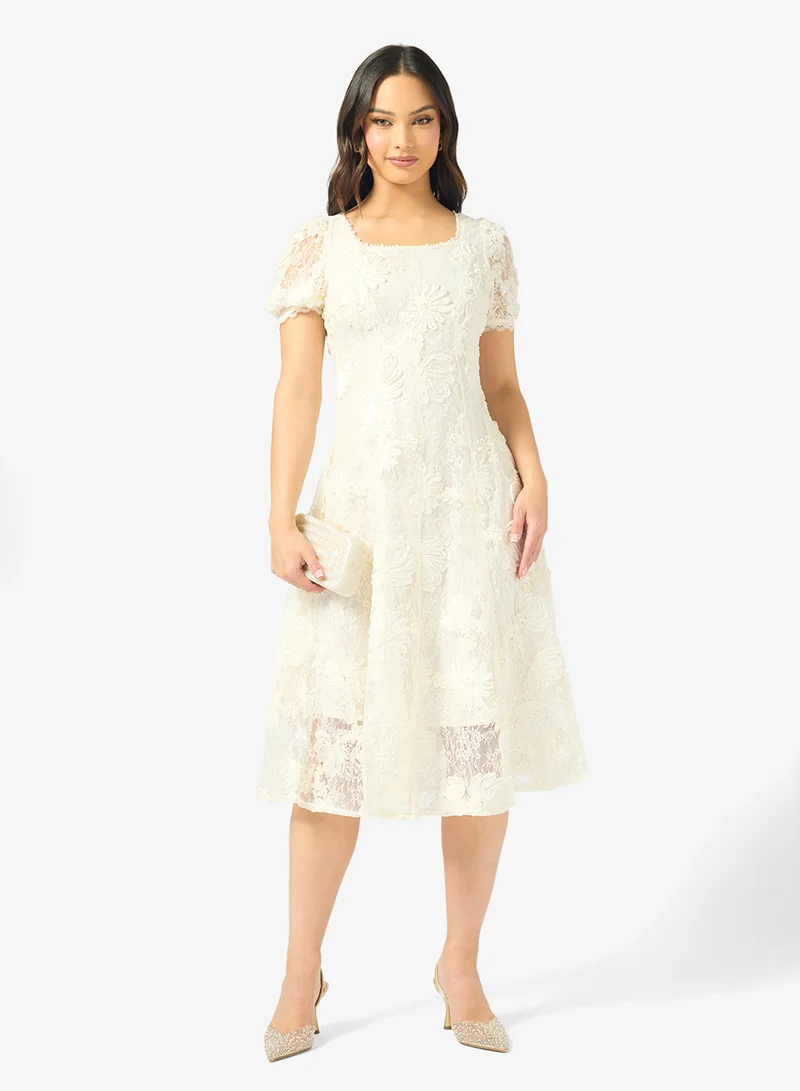 Ginger Boutique Lace Embroidered A Line Dress