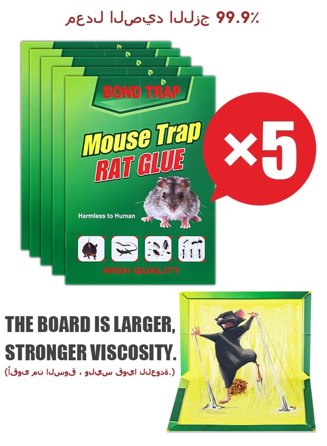 Beyond 5-Pack Mouse Glue Traps, Rat Glue Traps, Enhanced Stickiness Mouse Traps, Traps Sticky Pad Board for House Indoor and Outdoor Rat - Image 1