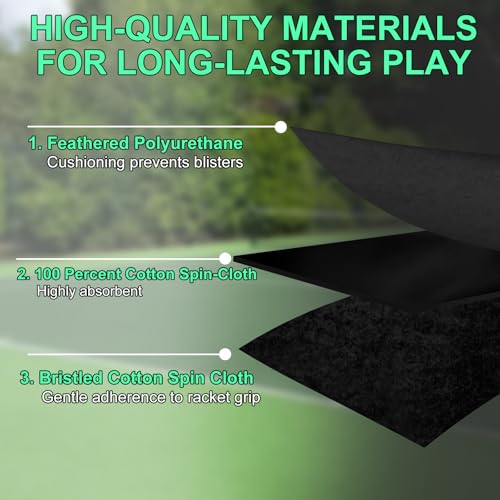 Rolett 12 Pack Tennis Racket Grip Tape, Precut Anti Slip Tennis Grip Tape, Absorbent and Dry Feel Tennis/Pickleball/Badminton Grips Overgrip Tape, Highly Comfortable Overgrip Tennis Racket Tape - Image 3