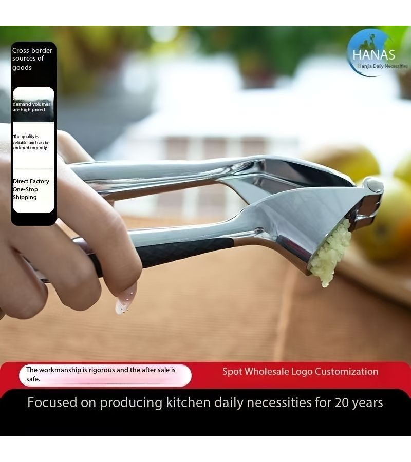 Multi Functional Garlic Press Washable Crusher Kitchen Chopper Juicer - Image 1