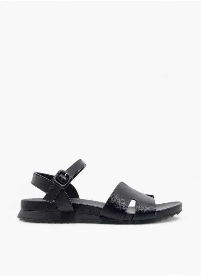 لو كونفورت Women Textured Sandal with Pin Buckle Closure